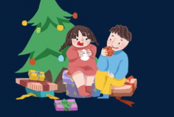 下雪漫画图,冬日童话的温馨画卷